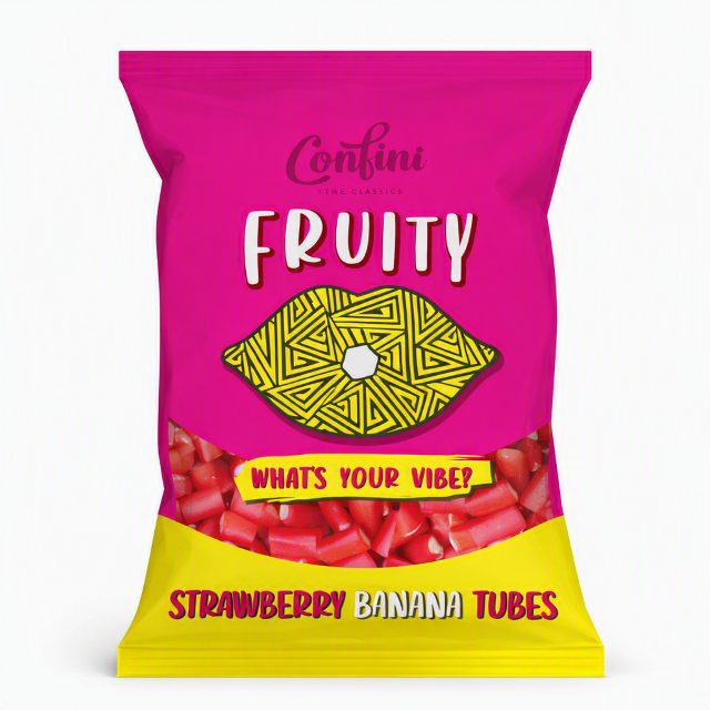 Confini Fruity Filled Tubes 70G